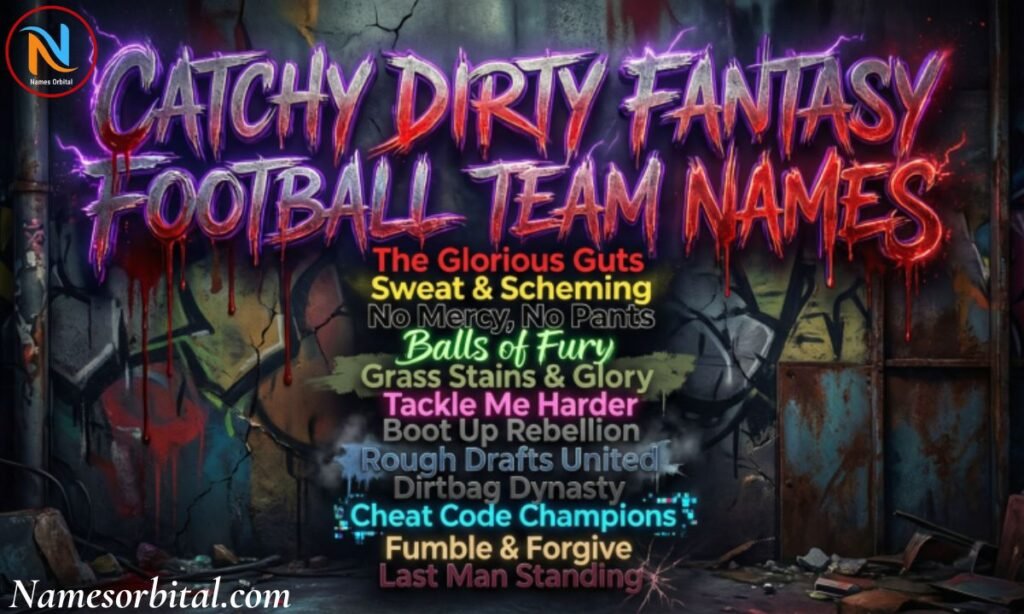 Catchy Dirty Fantasy Football Team Names