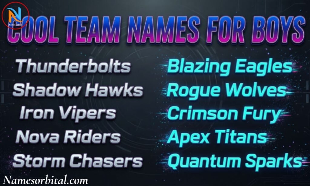 Cool Team Names For Boys