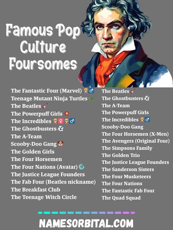 Famous Pop Culture Foursomes