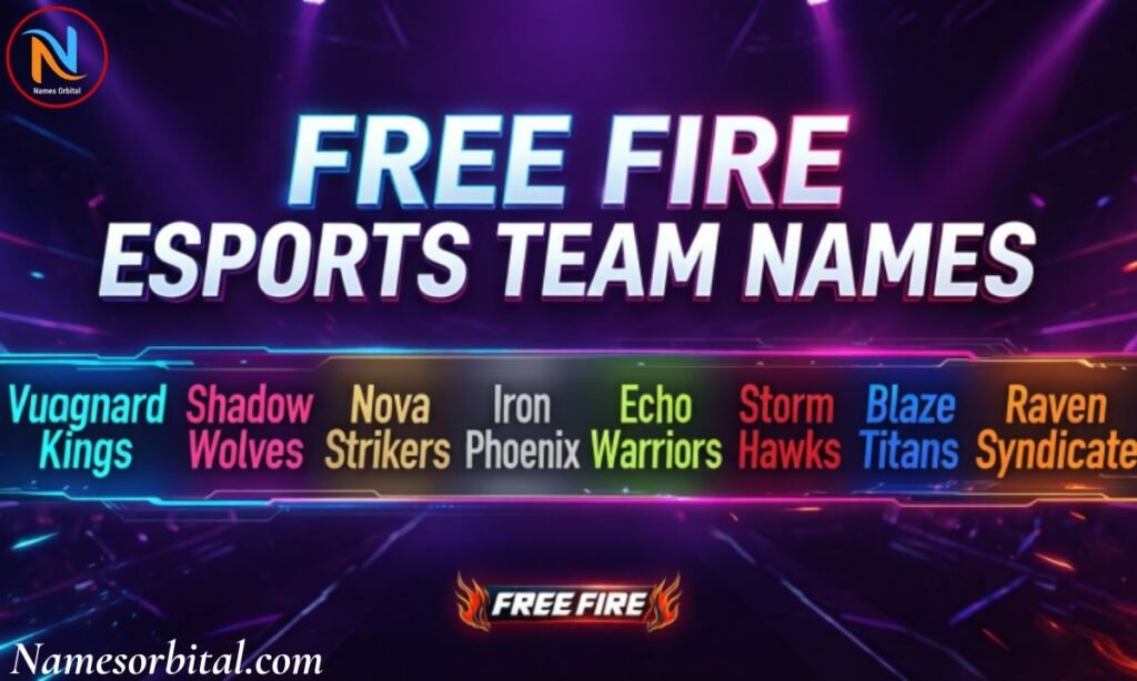 Free Fire Esports Team Names
