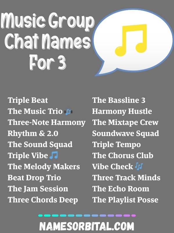 Music Group Chat Names For 3