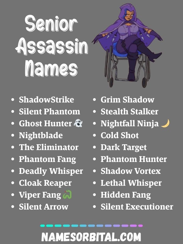 Senior Assassin Names