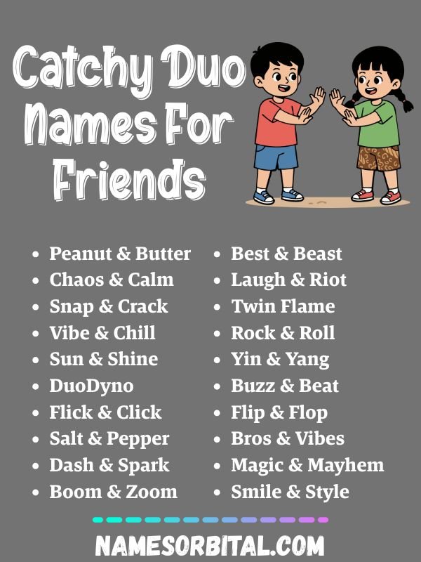 Catchy Duo Names For Friends