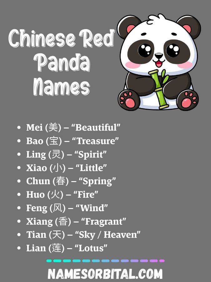 Chinese Red Panda Names
