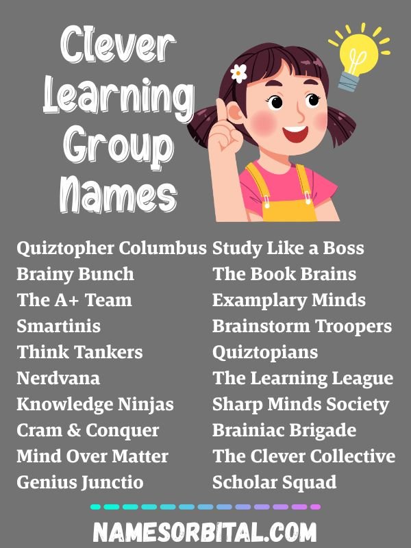Clever Learning Group Names
