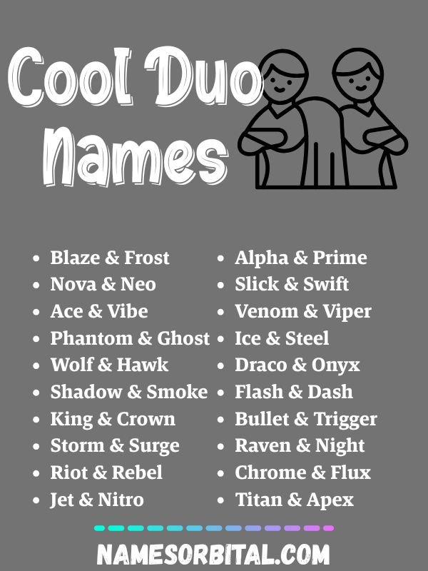 Cool Duo Names