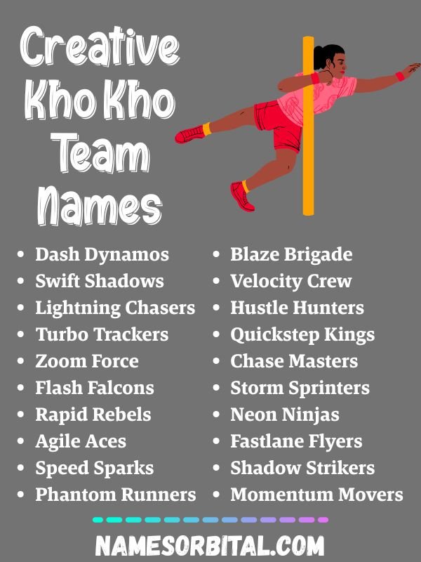 Creative Kho Kho Team Names