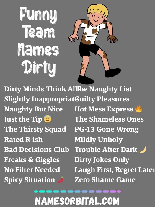 Funny Team Names Dirty