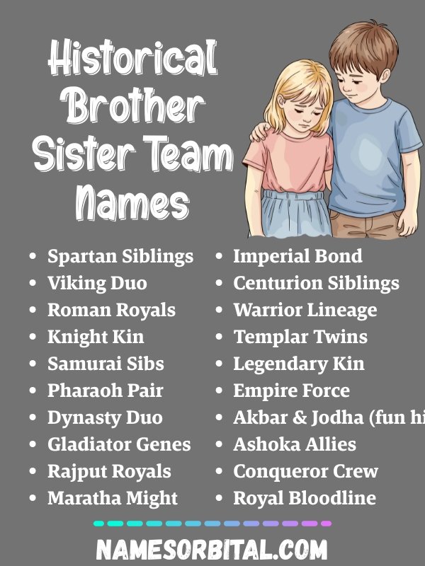 Historical Brother Sister Team Names