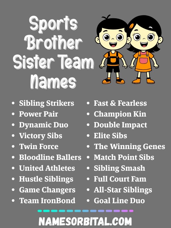 Sports Brother Sister Team Names