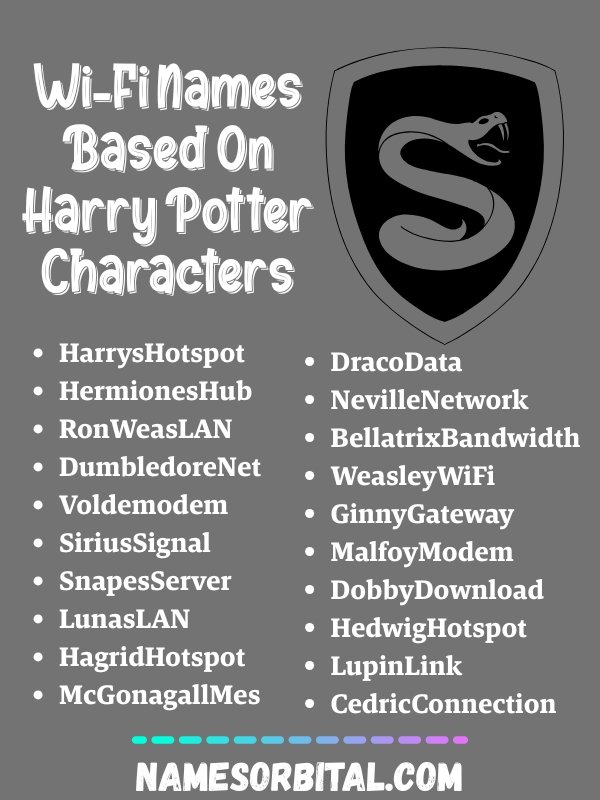 Wi-Fi Names Based On Harry Potter Characters