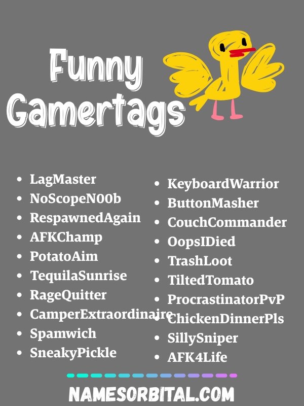 Funny Gamertags