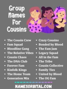 Group Names For Cousins